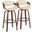 Symphony 30 Inch Fixed Height Barstool Set of 2 In Black