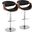 Symphony Adjustable Barstool Set of 2 In Black