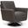 Syria Swivel Chair In Dark Grey