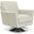 Syria Swivel Chair In Light Grey