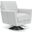 Syria Swivel Chair In White Cat