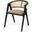 Tabitha I Black Wooden Frame Linen Wrap Seat Dining Chair
