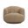 Tadeo Swivel Armchair In Dark Brown and Sahara Sand