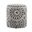 Tahoe 18 Inch Mosaic Ottoman In Black and Ivory
