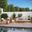 Tahoe Outdoor Patio Acacia Wood 5 Piece Furniture Set In Natural and Light Grey
