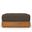 Tahoe Outdoor Patio Acacia Wood Ottoman In Natural and Cocoa