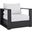 Tahoe Outdoor Patio Powder-Coated Aluminum Arm Chair In White And Grey