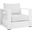 Tahoe Outdoor Patio Powder-Coated Aluminum Arm Chair In White