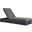 Tahoe Outdoor Patio Powder Coated Aluminum Chaise Lounge Chair In Gray and Charcoal