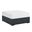 Tahoe Outdoor Patio Powder Coated Aluminum Ottoman In Gray and White