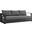 Tahoe Outdoor Patio Powder-Coated Aluminum Sofa In Gray Charcoal