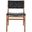 Taika Black and Natural Woven Leather Dining Chair Set of 2
