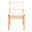 Taika White and Natural Woven Leather Dining Chair Set of 2