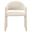 Talia Performance Velvet Dining Armchair In Alabaster