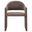 Talia Upholstered Fabric Dining Armchair In Mocha