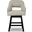 Tallenger Linen/Brown Upholstered Swivel Barstool Set of 2