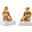 Tamarin Bookends Set of 2 In Gold Leaf