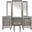 Tamsin Silver Gray Metallic Vanity