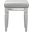 Tamsin White Metallic Vanity Stool