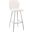 Tandy White Faux Leather and Brushed Stainless Steel 26 Inch Counter Stool