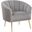 Tania Pleated Waves Accent Chair In Gold and Silver