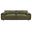 Tanner 92 Inch Top Grain Genuine Leather Sofa with Padded Arms In Green
