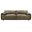 Tanner 92 Inch Top Grain Genuine Leather Sofa with Padded Arms In Khaki