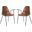 Tanner Cognac Mid Century Dining Chair Set of 2