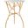 Tara White Branched Glass Top Gold Accent Table