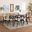 Tarana Wood 7 Piece Dining Set In Cream and Black