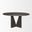 Tarro 60 Inch Round Textured Espresso Wood with Geometrical Base Dining Table In Brown
