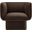 Tate Performance Velvet Accent Chair In Chocolate Brown