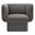 Tate Performance Velvet Accent Chair In Storm Gray