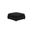 Tatiana Boucle Fabric Ottoman in Black