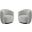Tatum Nightshade Swivel Accent Chair Set of 2 In Grey