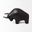 Tauro II Cast Aluminum Raging Bull In Black