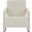 Taylor Modern Velvet Accent Chair In Ivory