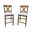 Taylor X-Back Counter Stools - Set of 2 In Golden Oak and White