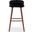 Tazmyn Leather Barstool In Black and Walnut