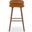 Tazmyn Leather Barstool In Brown and Walnut