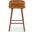 Tazmyn Leather Counter Stool In Brown and Walnut