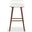 Tazmyn Linen Counter Stool In White and Walnut