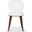 Tazmyn Linen Dining Chair In White and Walnut