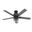 Techne 52 Inch Wi-Fi Ceiling Fan with LED Light Kit and Handheld Remote In Matte Black and Dark Gray Oak