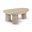 Teramo Concrete Indoor and Outdoor Coffee Table In Travertine