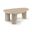 Teramo Concrete Indoor and Outdoor Coffee Table In Travertine