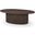 Terra Dark Brown Wood Oval Fluted Coffee Table
