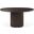 Terra Dark Brown Wood Round Fluted Dining Table