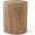Terra Light Brown Wood Fluted Round Side Table