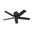 Terrace Cove 44 Inch Low Profile Damp Rated Ceiling Fan and Pull Chain In Matte Black
